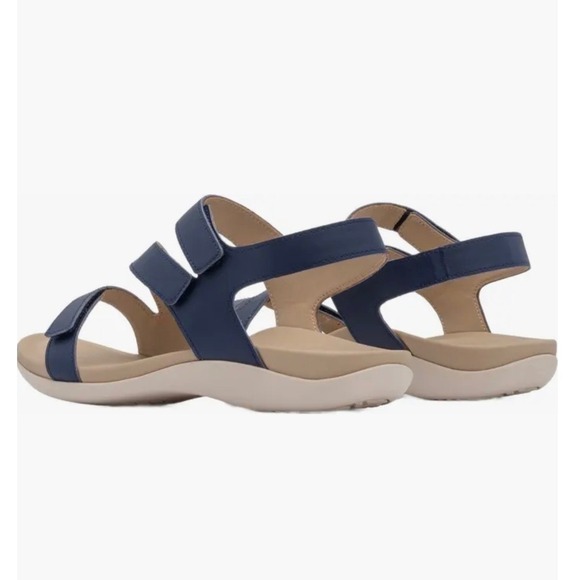 ABEO Oasis Strap 3101 Womens Navy Blue Leather Comfort Sandals Size 8.5 - Picture 3 of 10